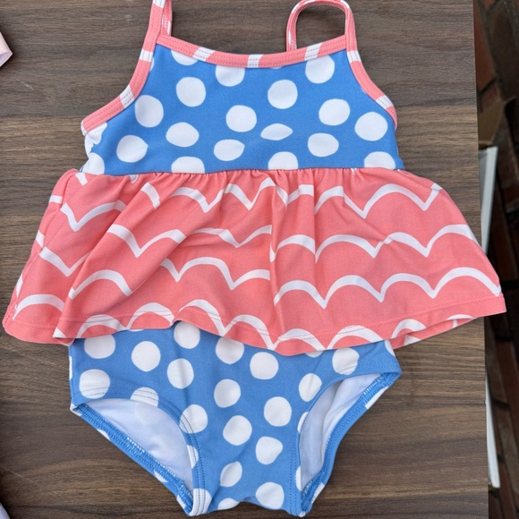 Tucker + Tate Blue and Pink Baby Swimsuit - Picture 1 of 3